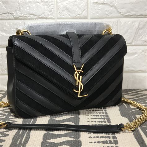 ysl suede and leather bag|ysl shopping tote.